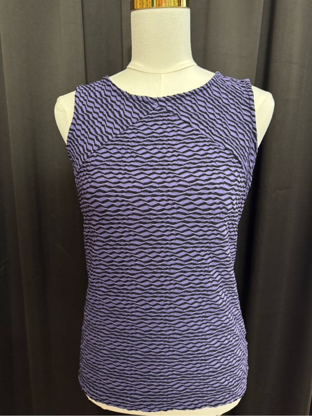 Liz Claiborne Purple Textured Wave Tank